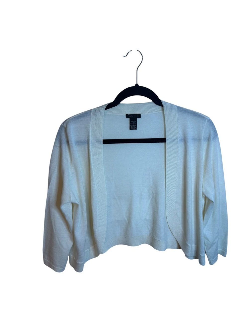 Only Mine Cream Merino Wool Blend Cropped Cardigan